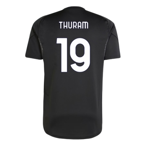 2025-2026 Juventus Training Shirt (Black) (Thuram 19)