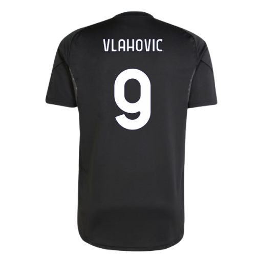 2025-2026 Juventus Training Shirt (Black) (Vlahovic 9)