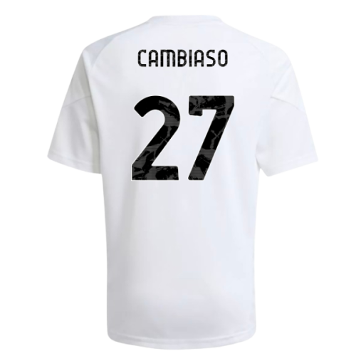 2025-2026 Juventus Training Shirt (White) - Kids (Cambiaso 27)