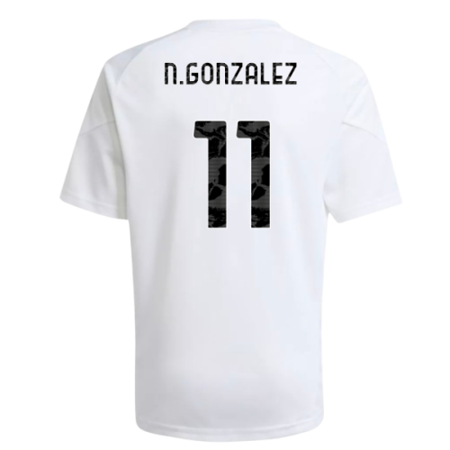 2025-2026 Juventus Training Shirt (White) - Kids (N.Gonzalez 11)