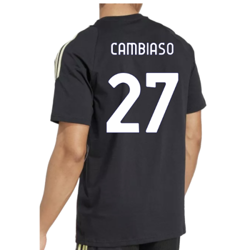 2025-2026 Juventus Training Tee (Black) (Cambiaso 27)