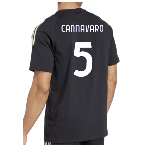 2025-2026 Juventus Training Tee (Black) (Cannavaro 5)
