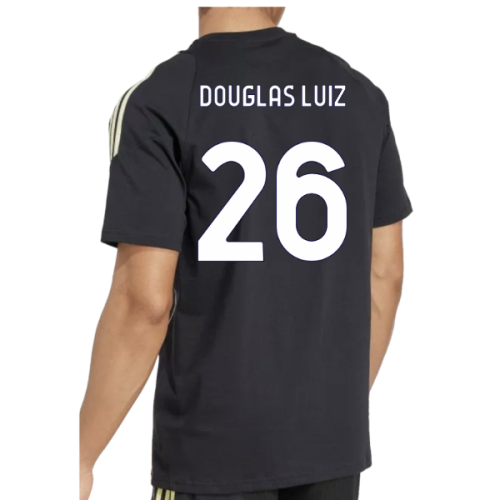 2025-2026 Juventus Training Tee (Black) (Douglas Luiz 26)