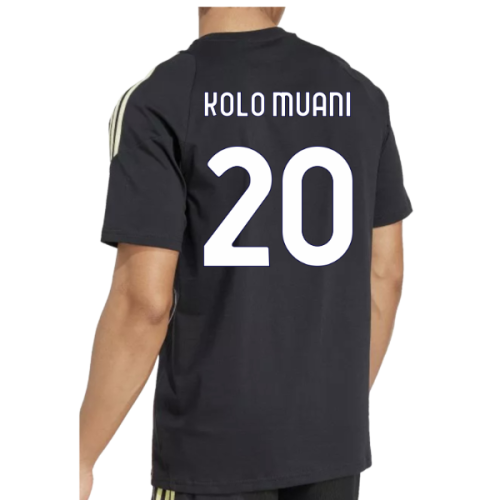 2025-2026 Juventus Training Tee (Black) (Kolo Muani 20)
