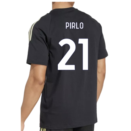 2025-2026 Juventus Training Tee (Black) (Pirlo 21)
