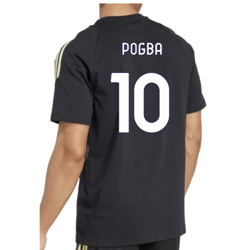 2025-2026 Juventus Training Tee (Black) (Pogba 10)