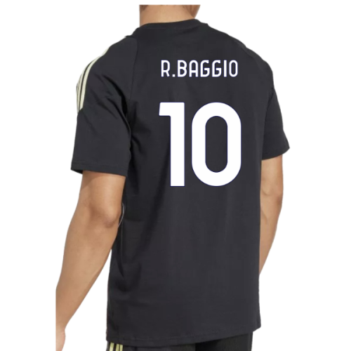 2025-2026 Juventus Training Tee (Black) (R.Baggio 10)