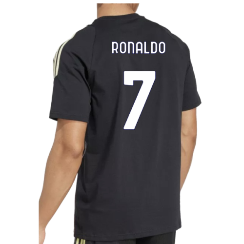 2025-2026 Juventus Training Tee (Black) (Ronaldo 7)