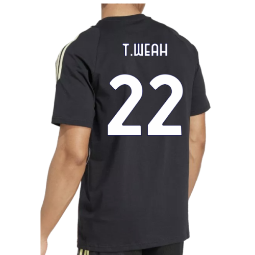 2025-2026 Juventus Training Tee (Black) (T.Weah 22)