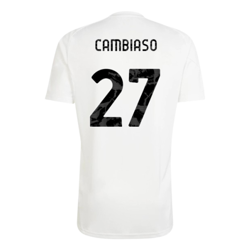 2025-2026 Juventus Training Tee (White) (Cambiaso 27)