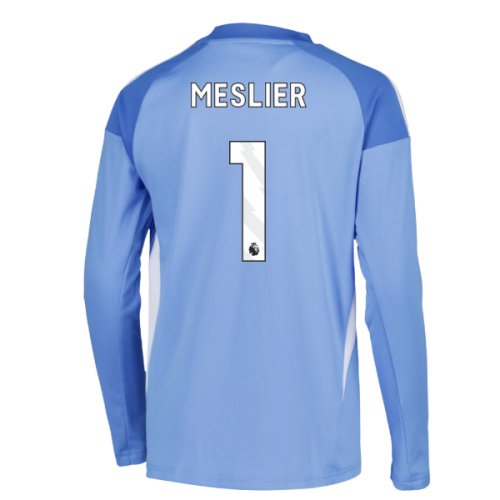 2025-2026 Leeds Home Long Sleeve Goalkeeper Shirt (Blue) - Kids (Meslier 1)