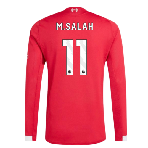 2025-2026 Liverpool Authentic Long Sleeve Home Shirt (M.Salah 11)