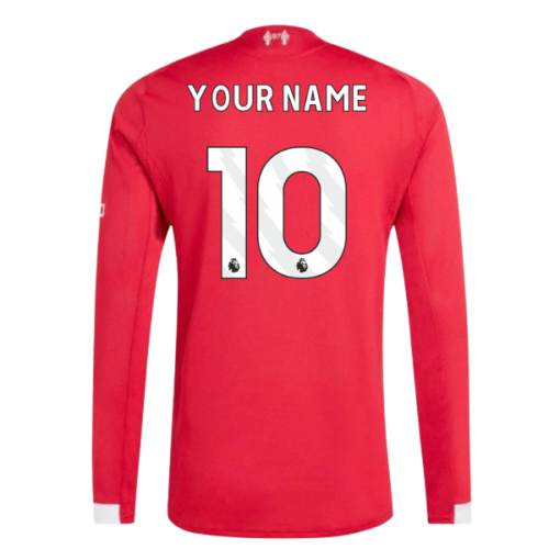 2025-2026 Liverpool Authentic Long Sleeve Home Shirt (Your Name)
