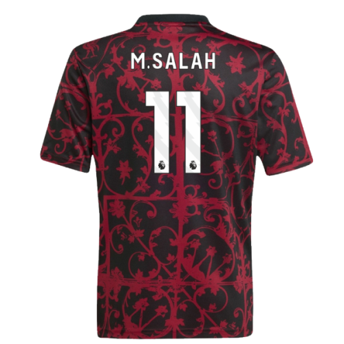 2025-2026 Liverpool Pre-Match Shirt (Black) - Kids (M.Salah 11)