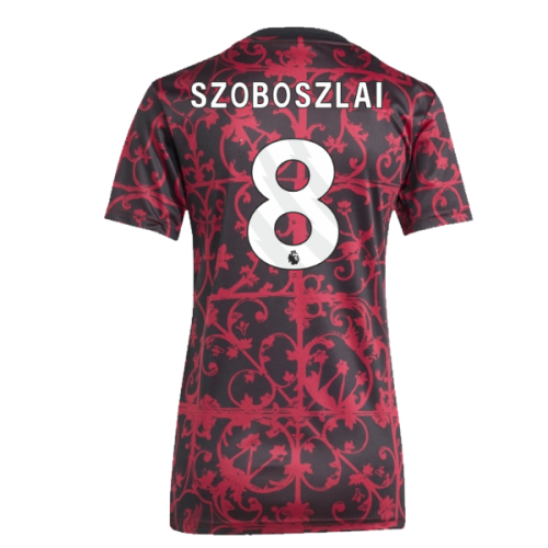 2025-2026 Liverpool Pre-Match Shirt (Black) - Womens (Szoboszlai 8)