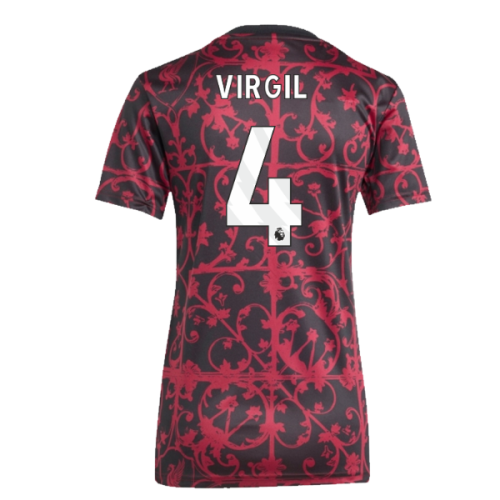 2025-2026 Liverpool Pre-Match Shirt (Black) - Womens (Virgil 4)