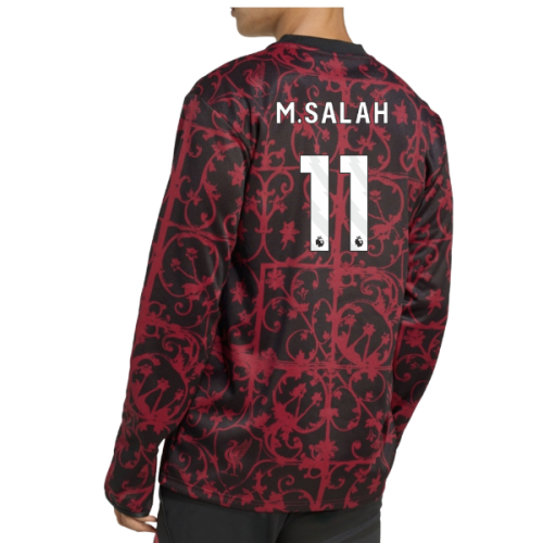 2025-2026 Liverpool Pre-Match Warm Top (Black) (M.Salah 11)