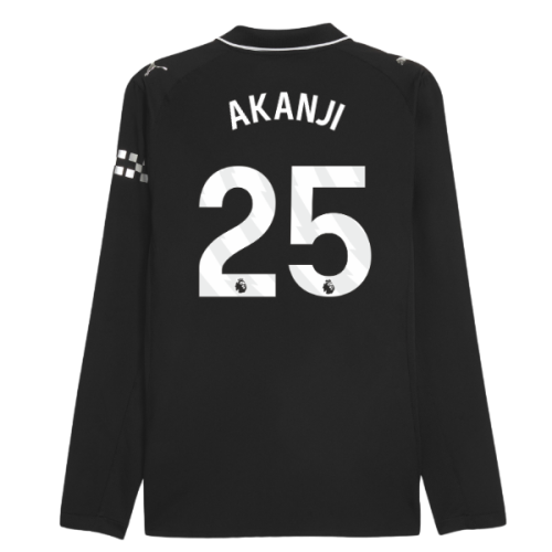 2025-2026 Man City Authentic Long Sleeve Away Shirt (Akanji 25)