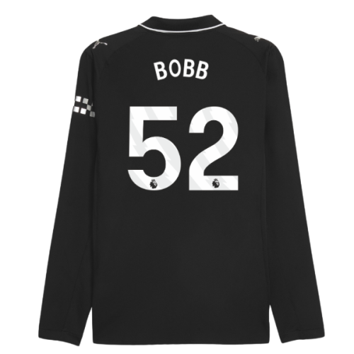2025-2026 Man City Authentic Long Sleeve Away Shirt (Bobb 52)