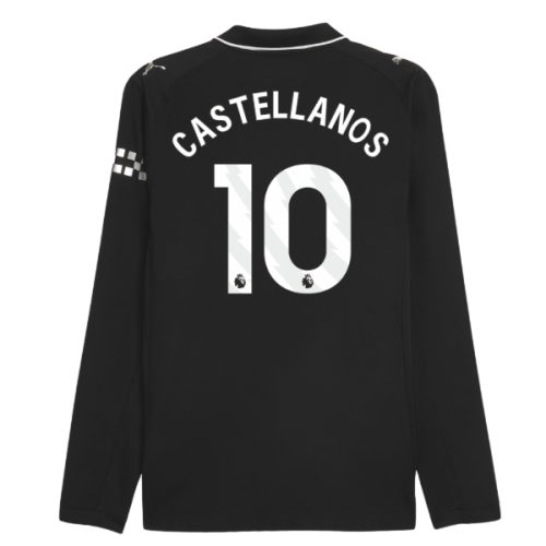 2025-2026 Man City Authentic Long Sleeve Away Shirt (Castellanos 10)