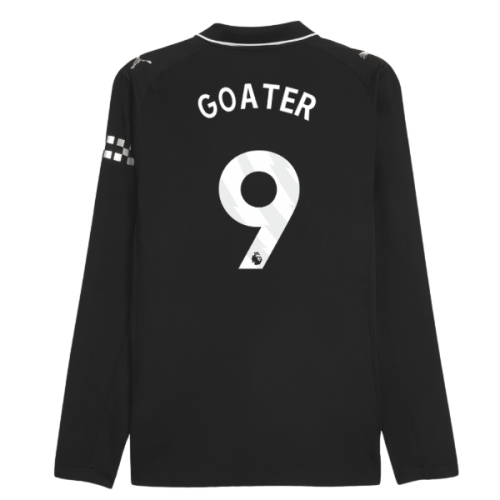 2025-2026 Man City Authentic Long Sleeve Away Shirt (Goater 9)