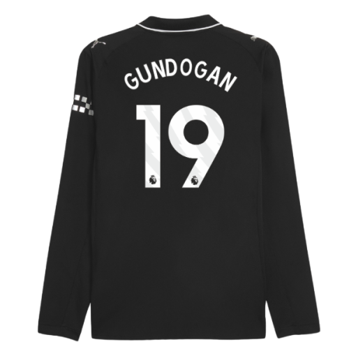 2025-2026 Man City Authentic Long Sleeve Away Shirt (Gundogan 19)