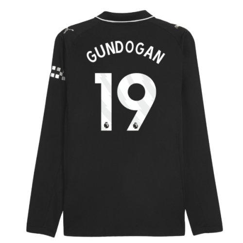 2025-2026 Man City Authentic Long Sleeve Away Shirt (Gundogan 19)