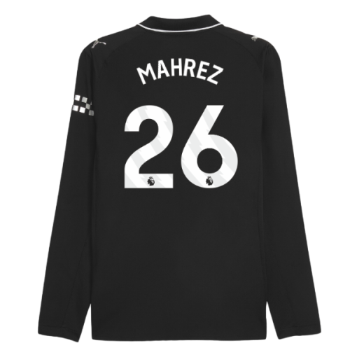 2025-2026 Man City Authentic Long Sleeve Away Shirt (Mahrez 26)