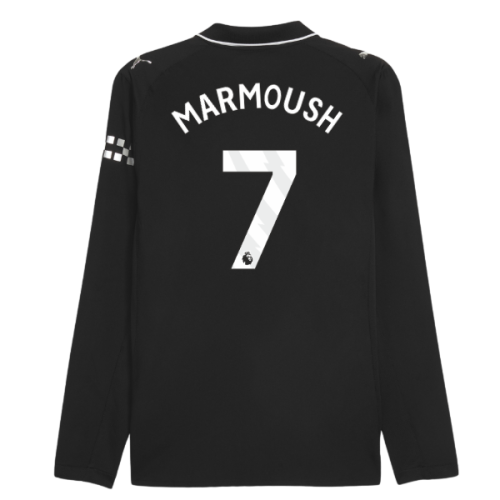 2025-2026 Man City Authentic Long Sleeve Away Shirt (Marmoush 7)