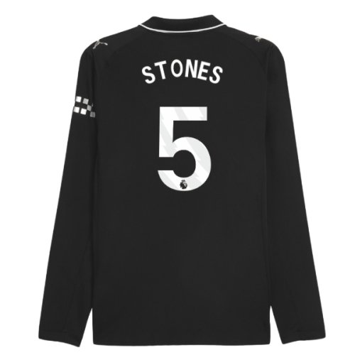 2025-2026 Man City Authentic Long Sleeve Away Shirt (Stones 5)