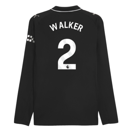 2025-2026 Man City Authentic Long Sleeve Away Shirt (Walker 2)