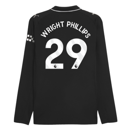 2025-2026 Man City Authentic Long Sleeve Away Shirt (Wright Phillips 29)