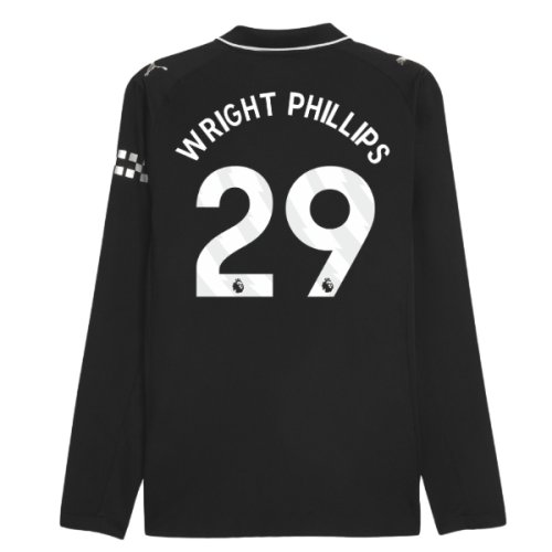 2025-2026 Man City Authentic Long Sleeve Away Shirt (Wright Phillips 29)