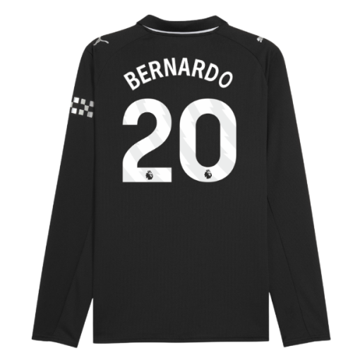 2025-2026 Man City Long Sleeve Away Shirt (Bernardo 20)