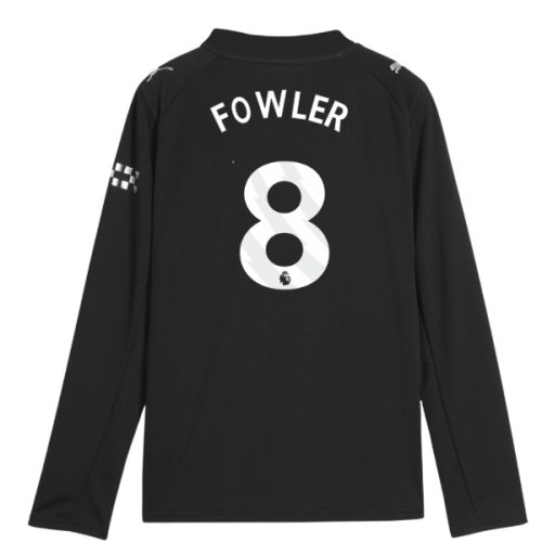 2025-2026 Man City Long Sleeve Away Shirt (Kids) (Fowler 8)