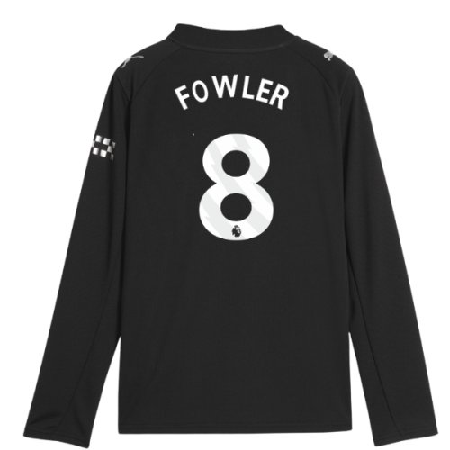 2025-2026 Man City Long Sleeve Away Shirt (Kids) (Fowler 8)