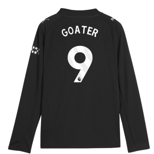 2025-2026 Man City Long Sleeve Away Shirt (Kids) (Goater 9)
