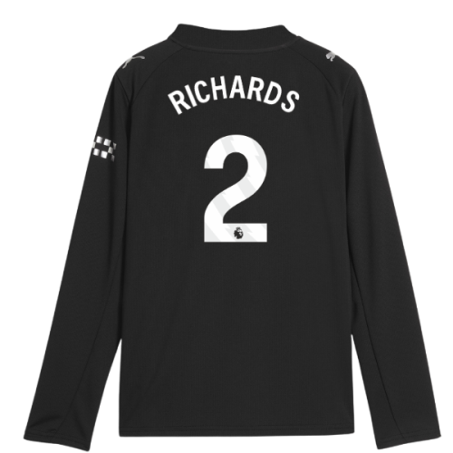 2025-2026 Man City Long Sleeve Away Shirt (Kids) (Richards 2)