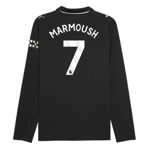 2025-2026 Man City Long Sleeve Away Shirt (Marmoush 7)