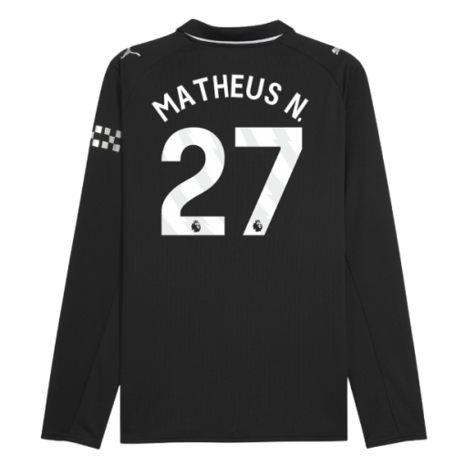 2025-2026 Man City Long Sleeve Away Shirt (Matheus N. 27)