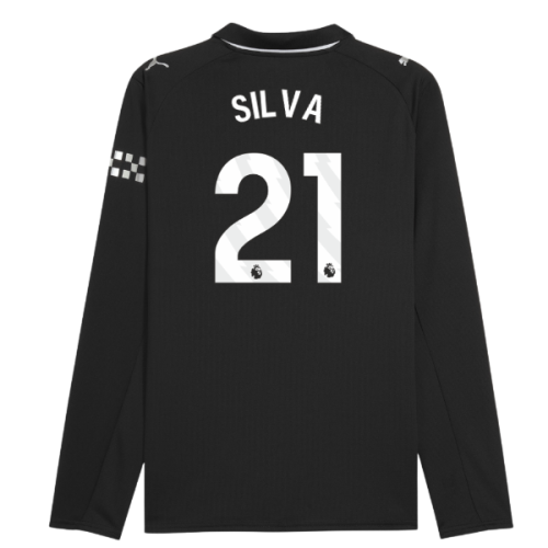 2025-2026 Man City Long Sleeve Away Shirt (Silva 21)