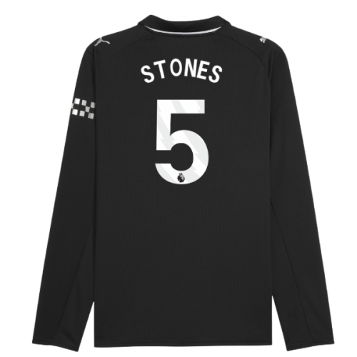 2025-2026 Man City Long Sleeve Away Shirt (Stones 5)