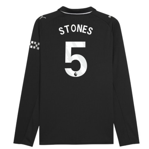 2025-2026 Man City Long Sleeve Away Shirt (Stones 5)