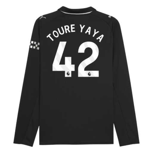 2025-2026 Man City Long Sleeve Away Shirt (Toure Yaya 42)