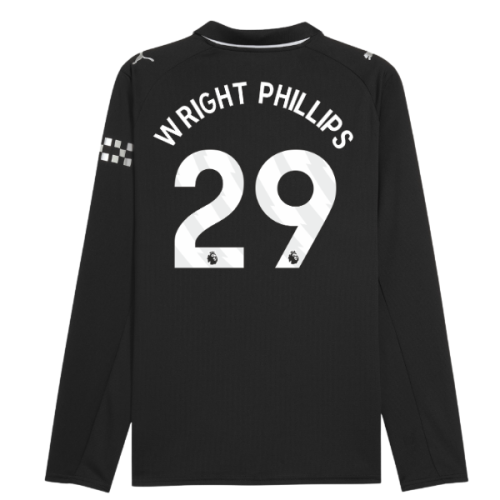 2025-2026 Man City Long Sleeve Away Shirt (Wright Phillips 29)