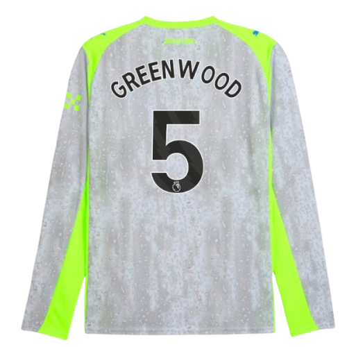 2025-2026 Man City Long Sleeve Third Shirt (Greenwood 5)
