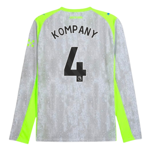 2025-2026 Man City Long Sleeve Third Shirt (Kompany 4)