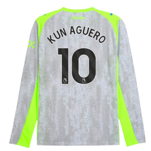 2025-2026 Man City Long Sleeve Third Shirt (Kun Aguero 10)