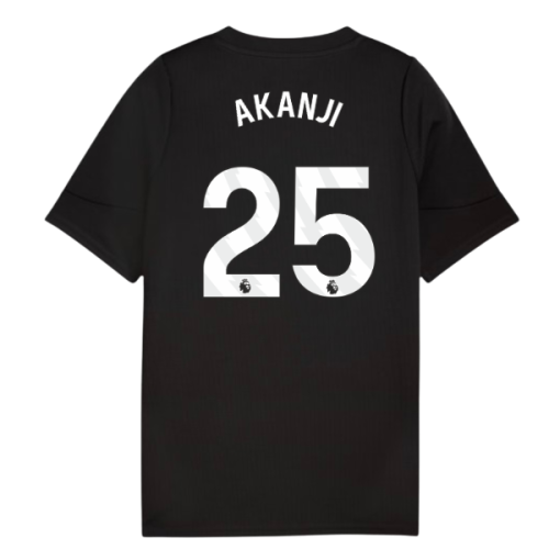 2025-2026 Man City Training Jersey (Black) - Kids (Akanji 25)