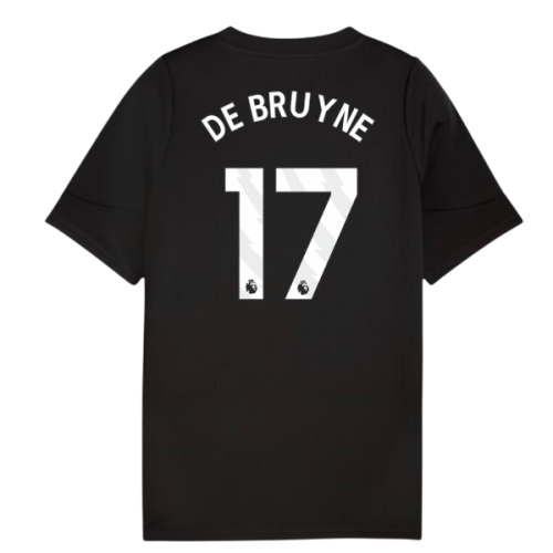 2025-2026 Man City Training Jersey (Black) - Kids (De Bruyne 17)